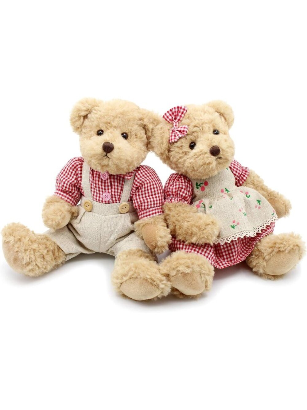 Adorable 2-Pack Teddy Bear Stuffed Animals, Soft Plush Toy for Couples Gift, 11